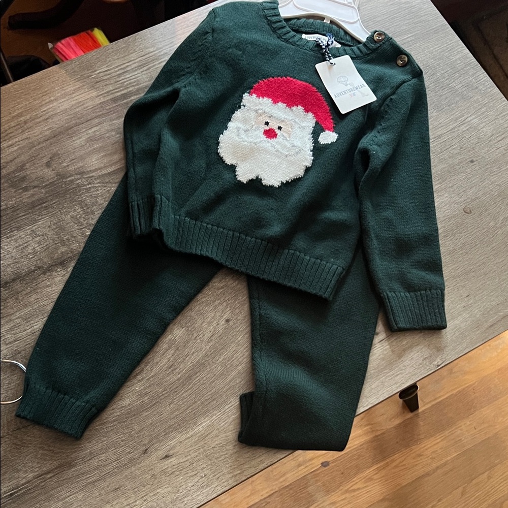 Green Santa Kids Matching Set